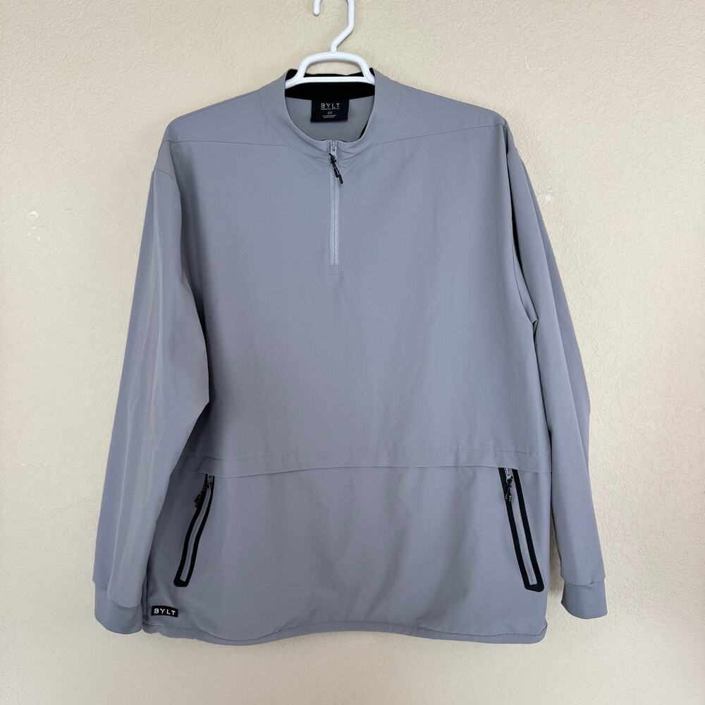 BYLT Mens 1/4 Zip Top Pullover XXL Gray Activewear Performance Workout Golf